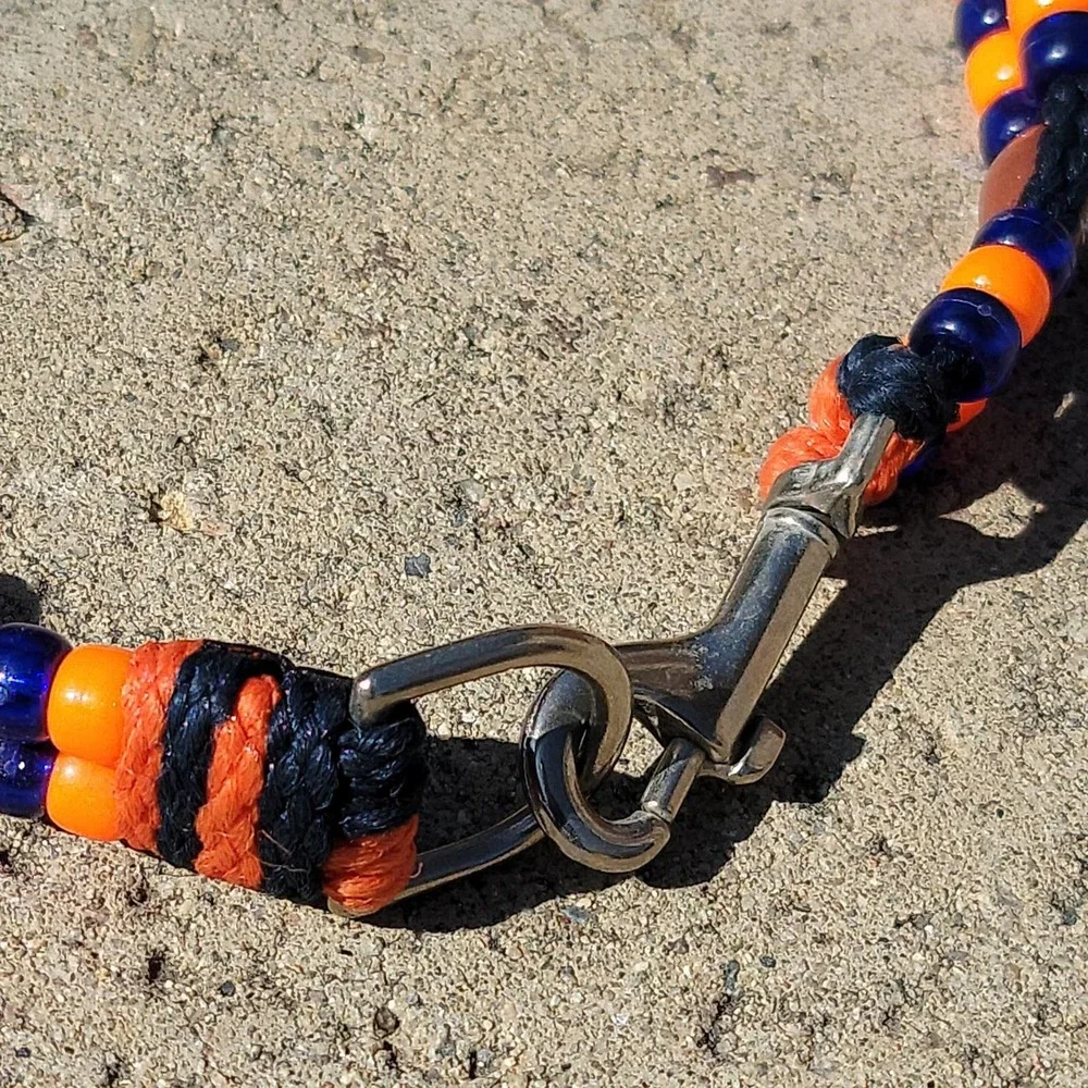 Custom Handmade Beaded Bling Dog Collar Football Denver Broncos